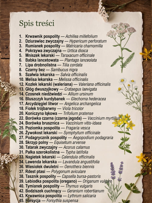 Praktyczny Przewodnik po Roślinach Leczniczych Polski (45 gatunków)